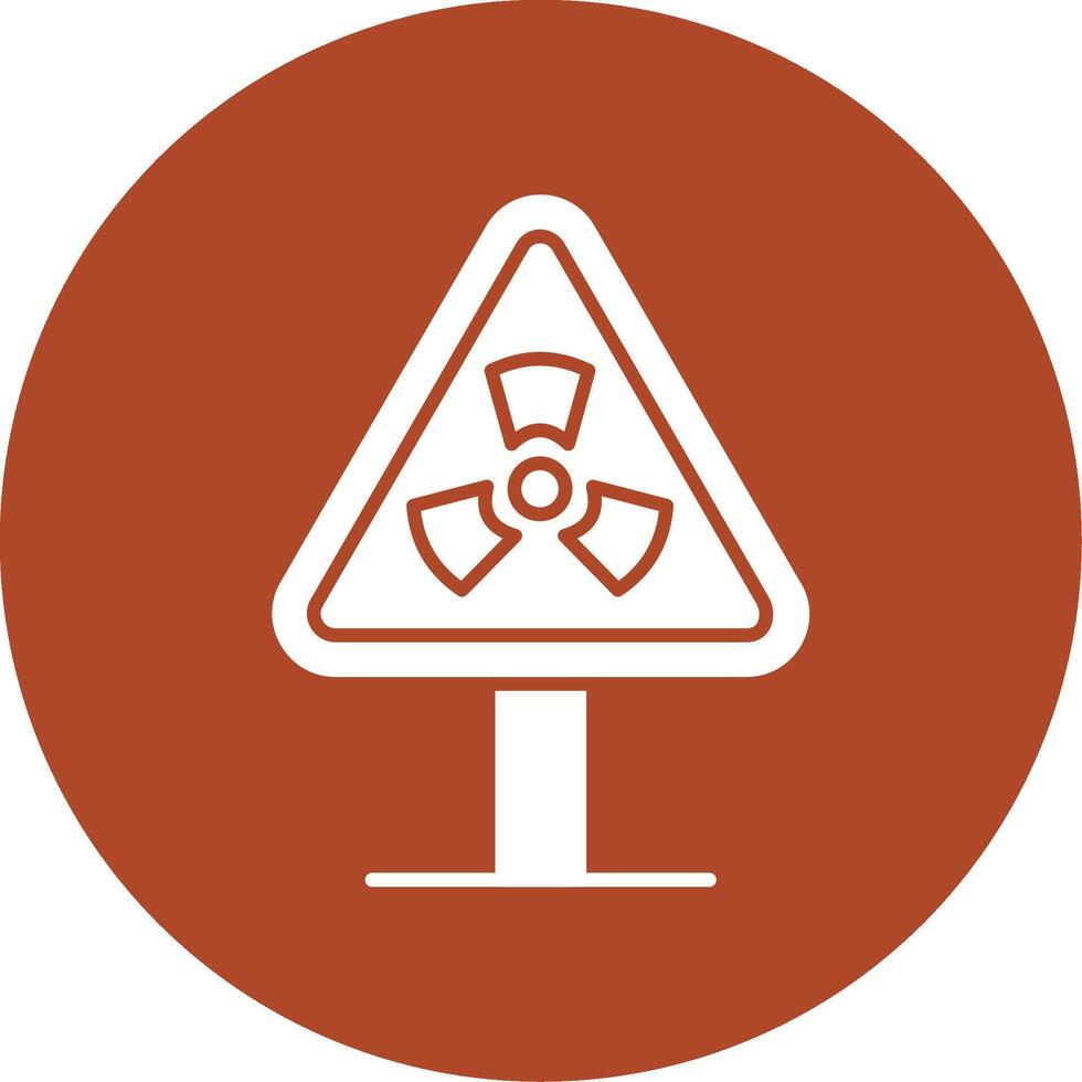 Radiation Zone Glyph Circle Icon vector