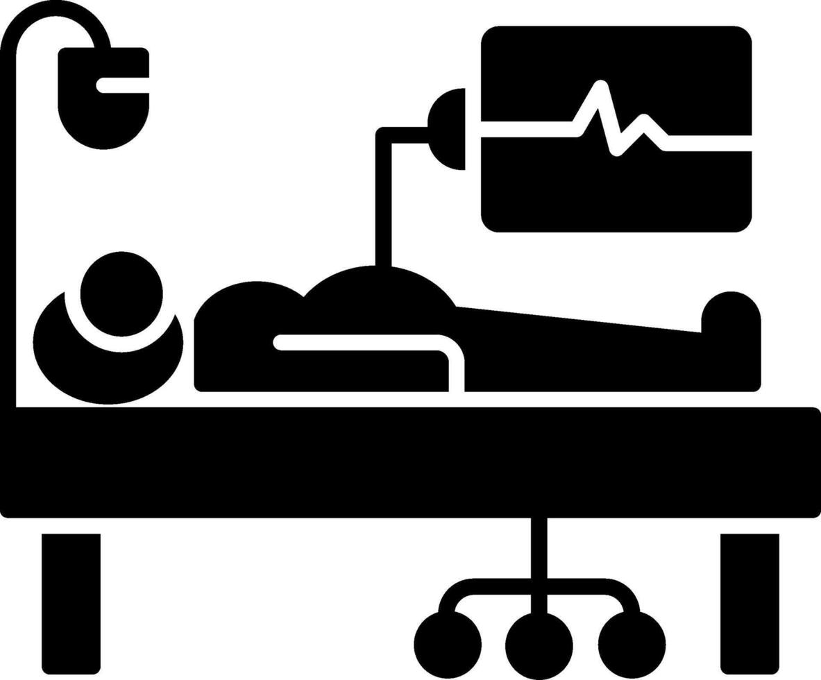 Medical Supervision Glyph Circle Icon vector