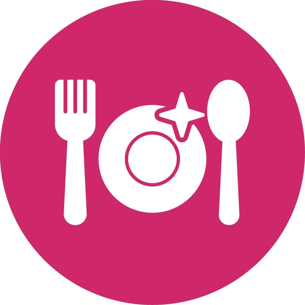 Crockery Glyph Circle Icon vector