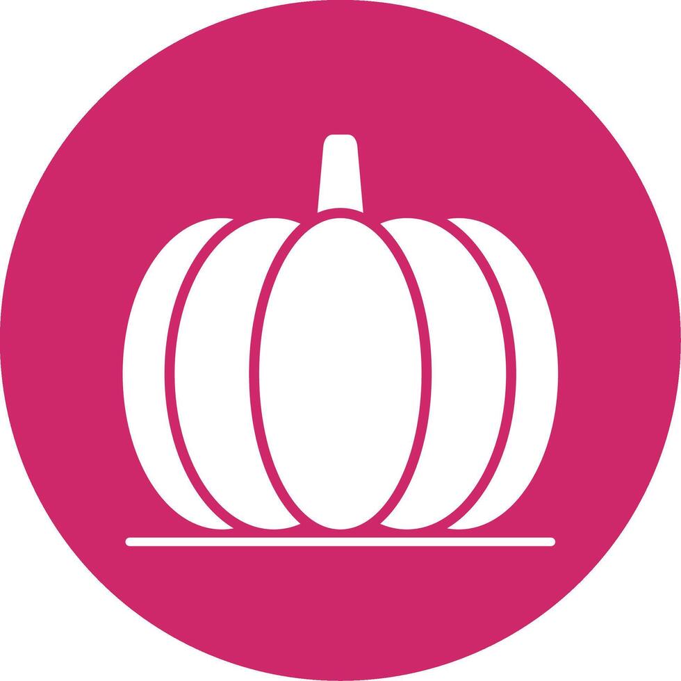 Pumpkin Glyph Circle Icon vector