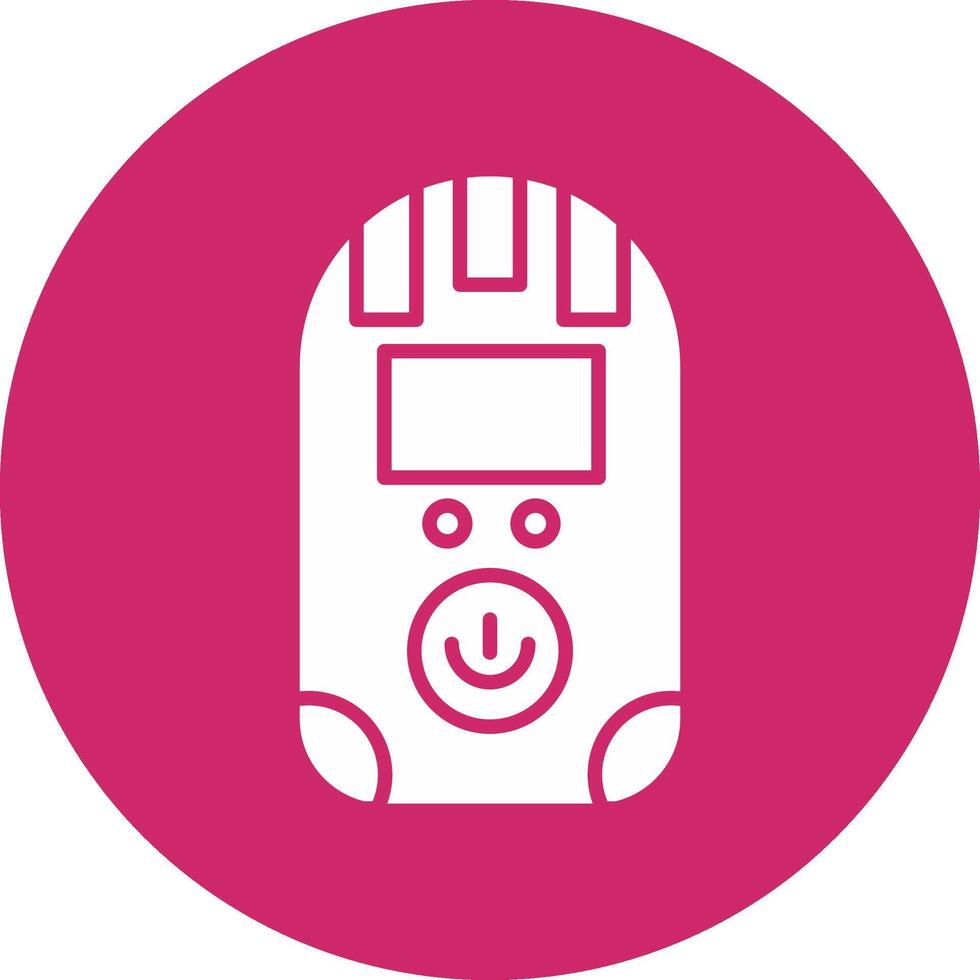 Dosimeter Glyph Circle Icon vector