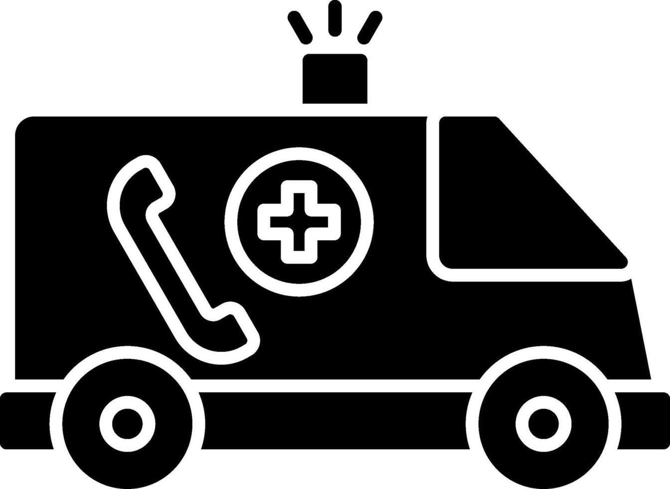 Emergency Glyph Circle Icon vector