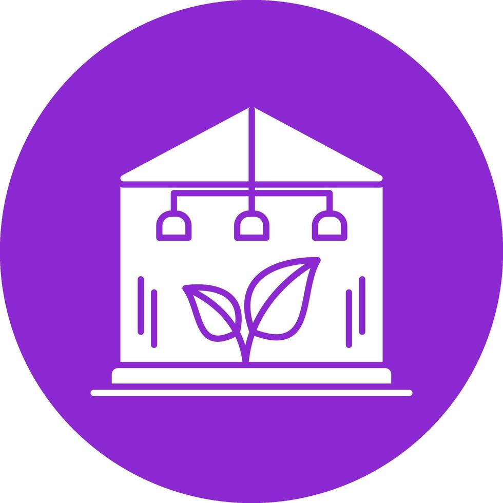 Greenhouse Glyph Circle Icon vector