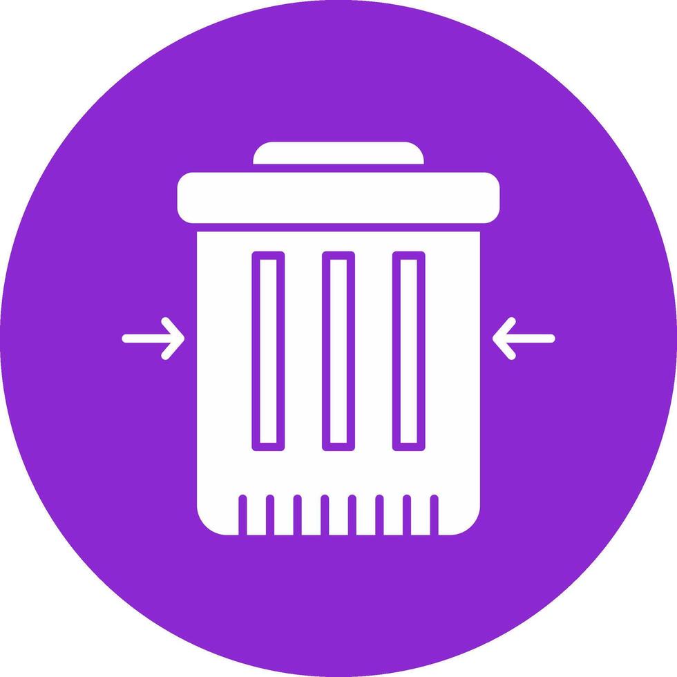 Waste Reduction Glyph Circle Icon vector