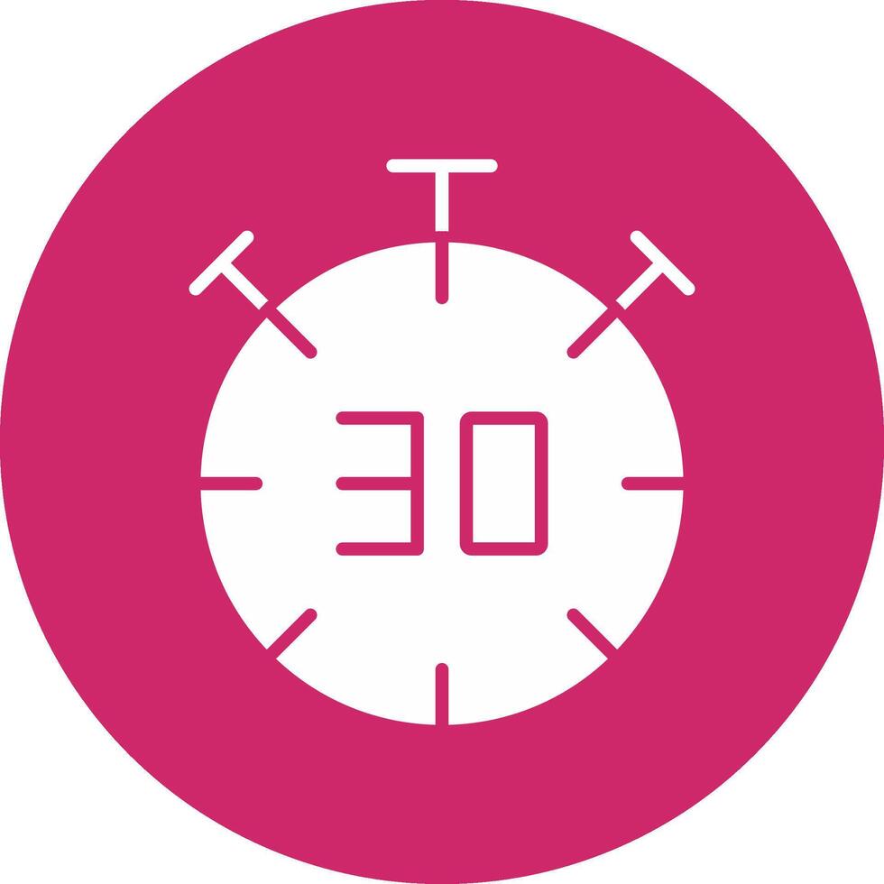 Half Time Glyph Circle Icon vector