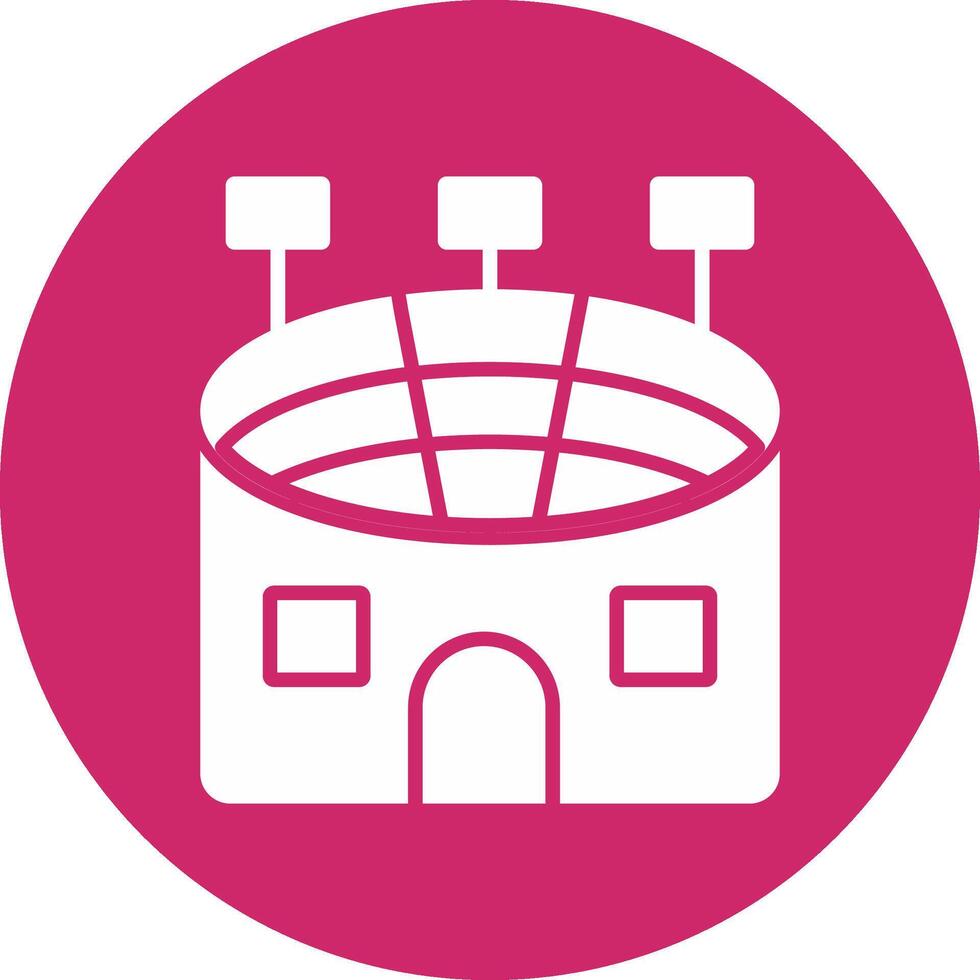 Stadium Glyph Circle Icon vector