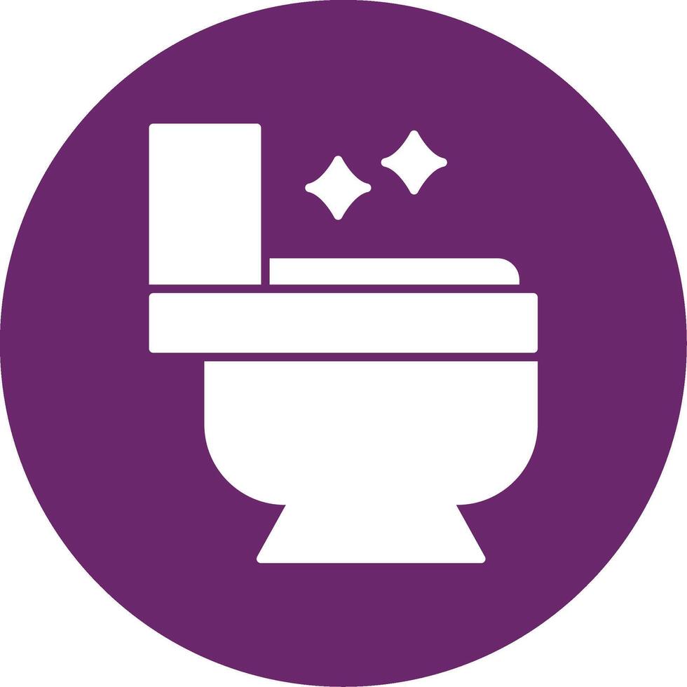 Toilet Glyph Circle Icon vector