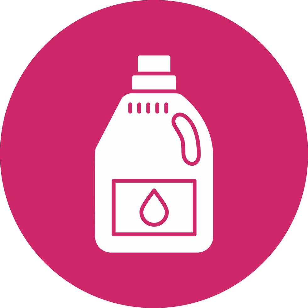 Detergent Glyph Circle Icon vector