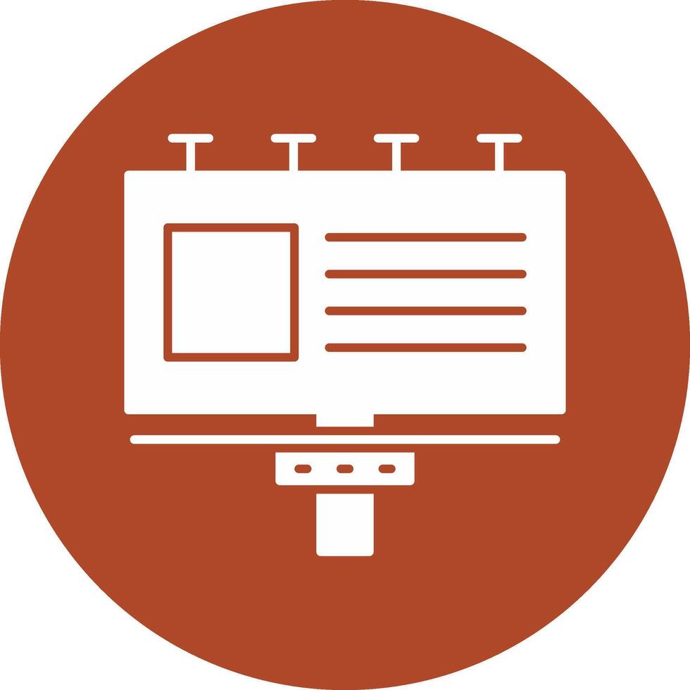 Billboards Glyph Circle Icon vector
