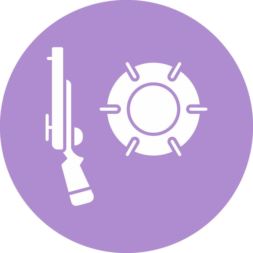Hunting Glyph Circle Icon vector