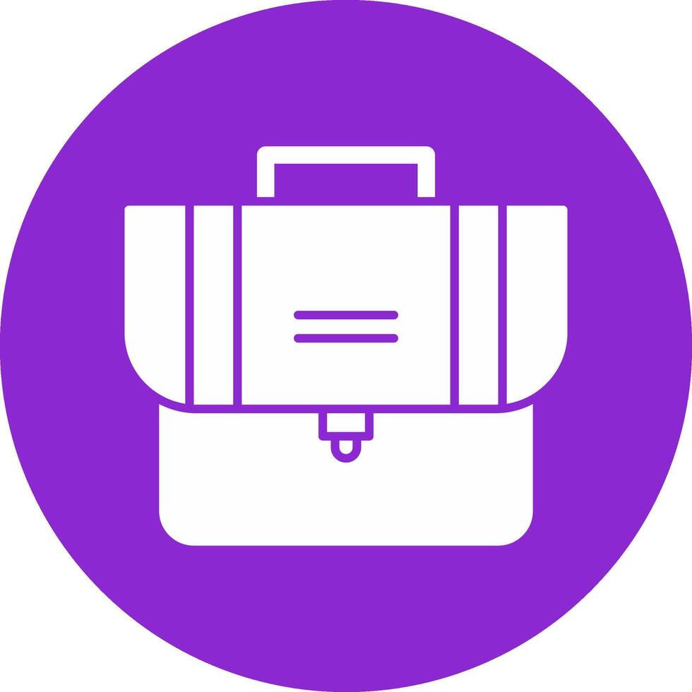 Suitcase Glyph Circle Icon vector