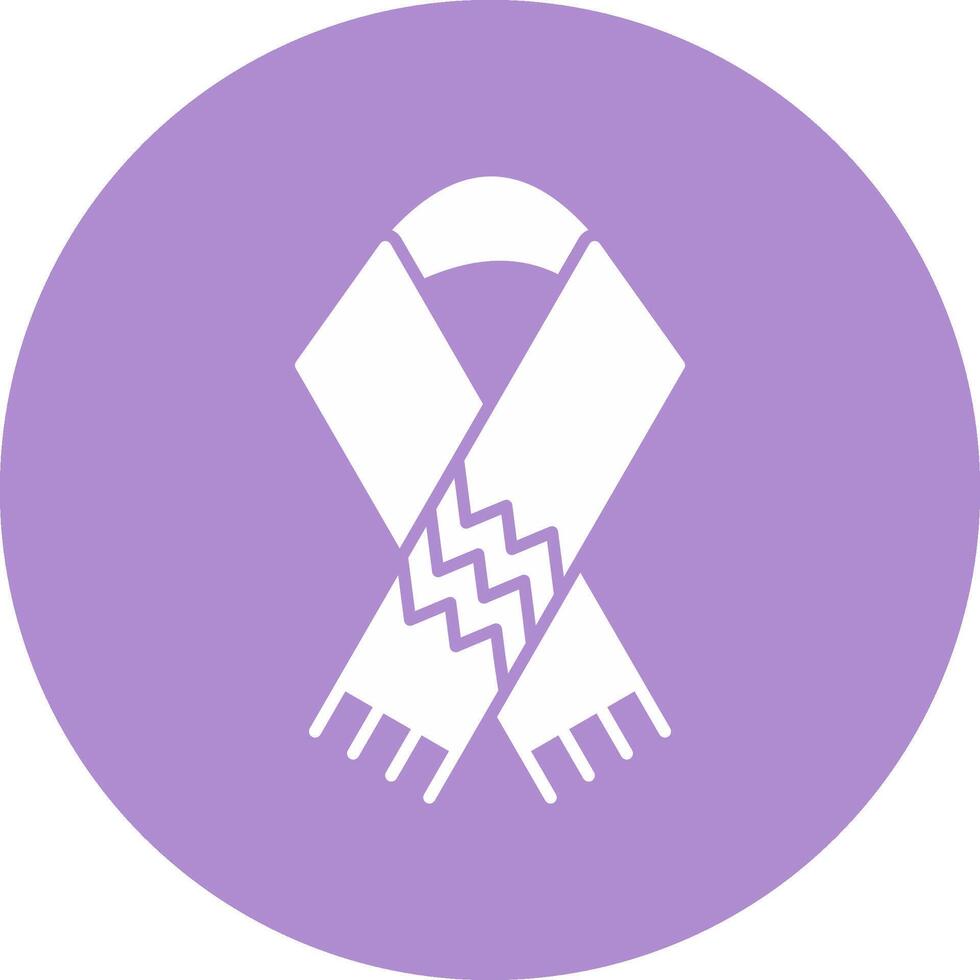 Scarf Glyph Circle Icon vector