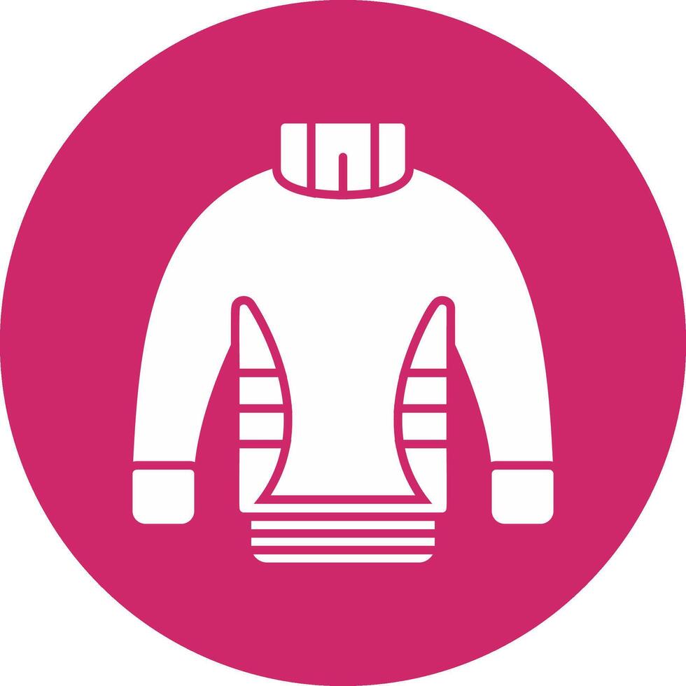 Sweater Glyph Circle Icon vector