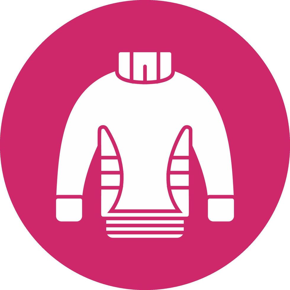 Sweater Glyph Circle Icon vector