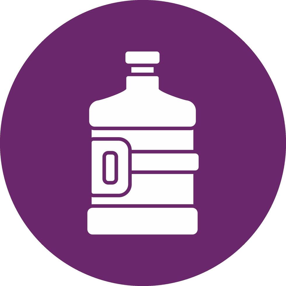 Water Flask Glyph Circle Icon vector