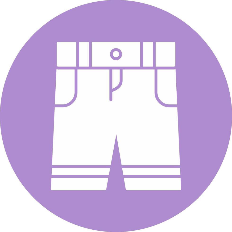 Shorts Glyph Circle Icon vector