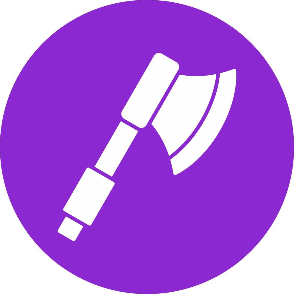 Axe Glyph Circle Icon vector
