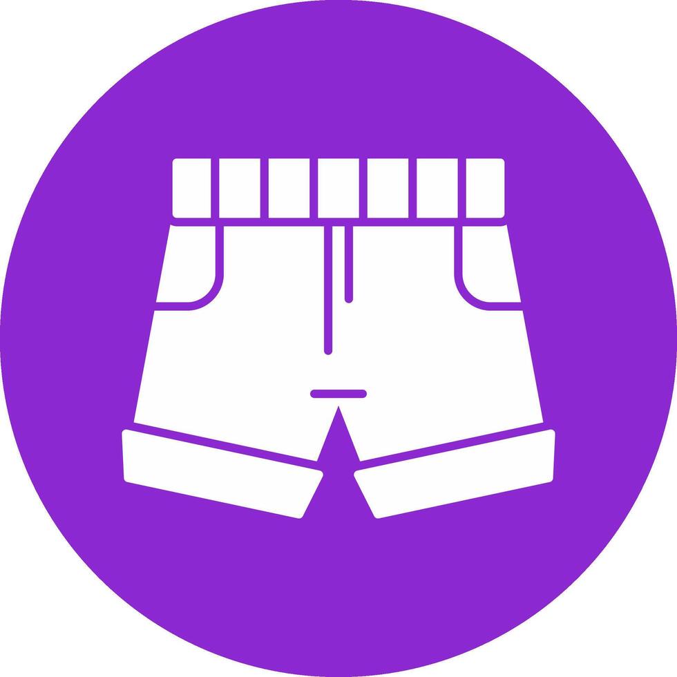 Shorts Glyph Circle Icon vector