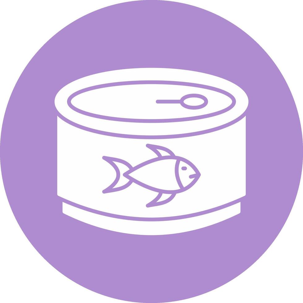 Tuna Glyph Circle Icon vector