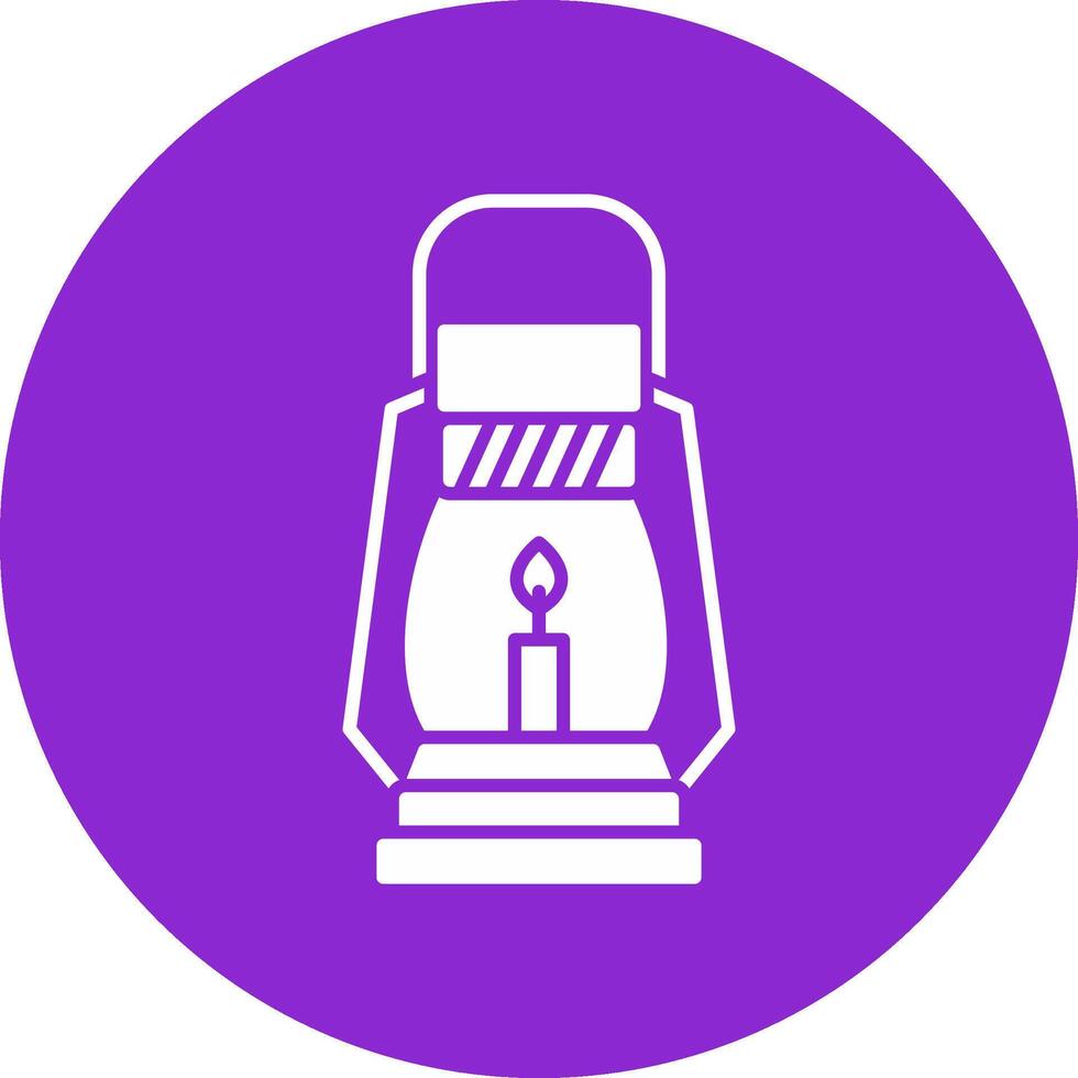 Gas Lamp Glyph Circle Icon vector