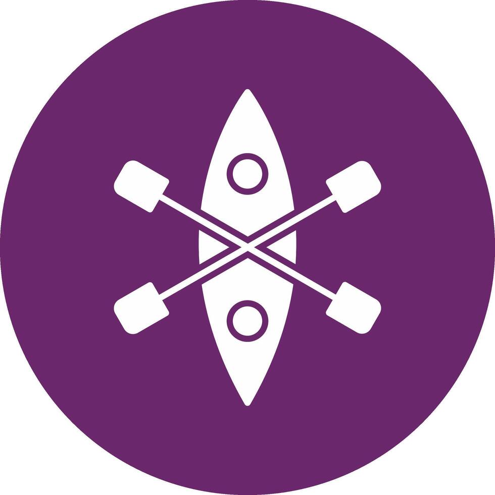 Kayak Glyph Circle Icon vector