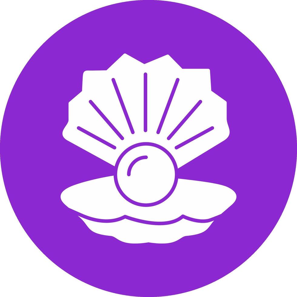 Shell Glyph Circle Icon vector