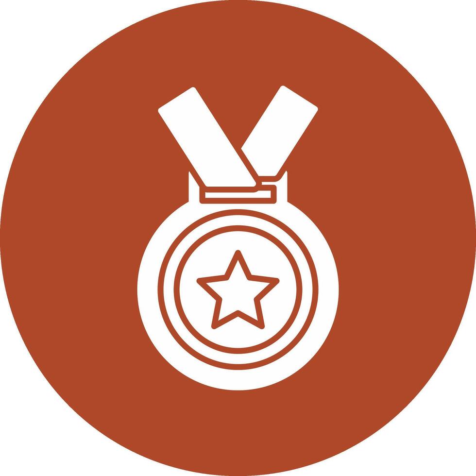 Medal Glyph Circle Icon vector