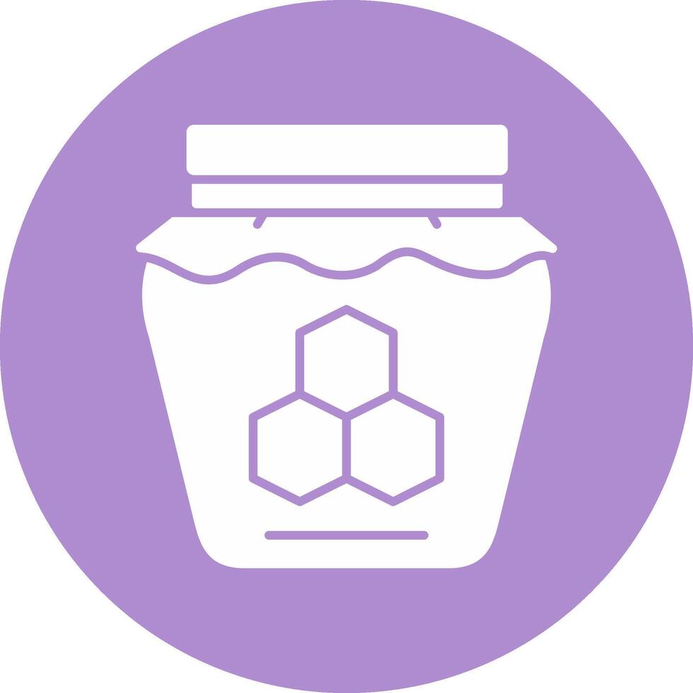 Honey Glyph Circle Icon vector