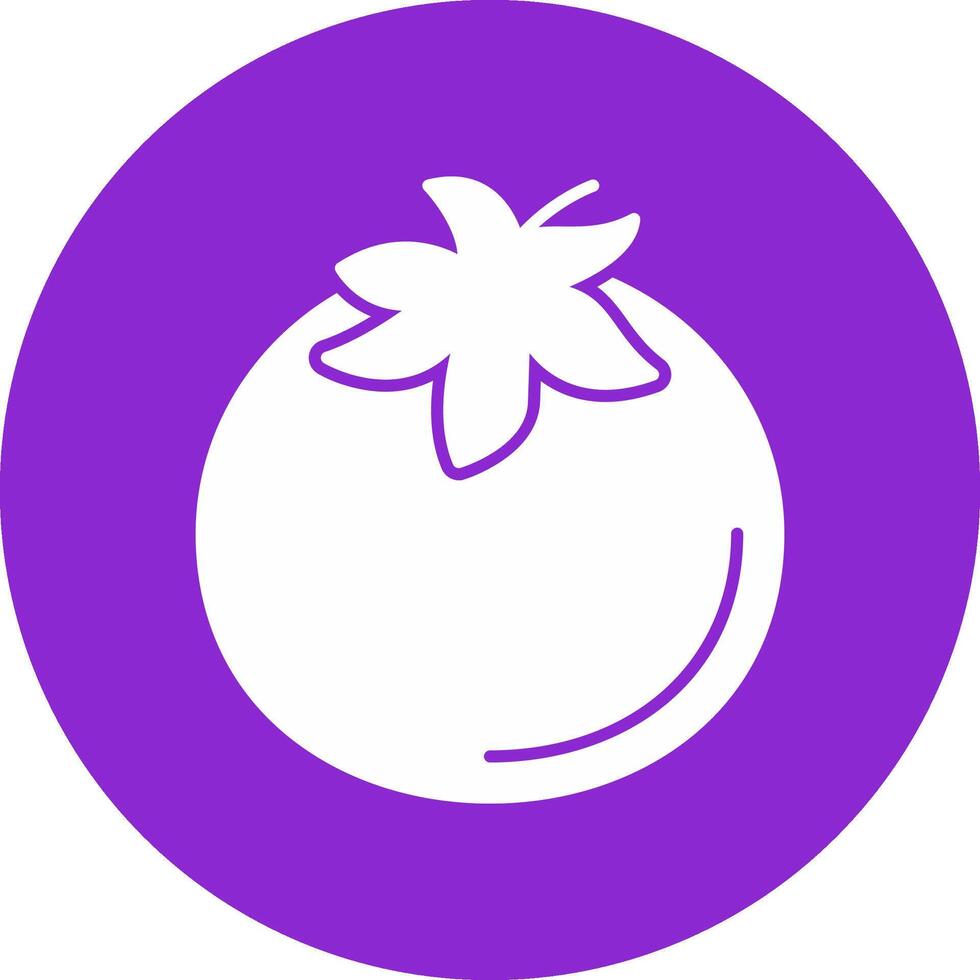 Tomato Glyph Circle Icon vector
