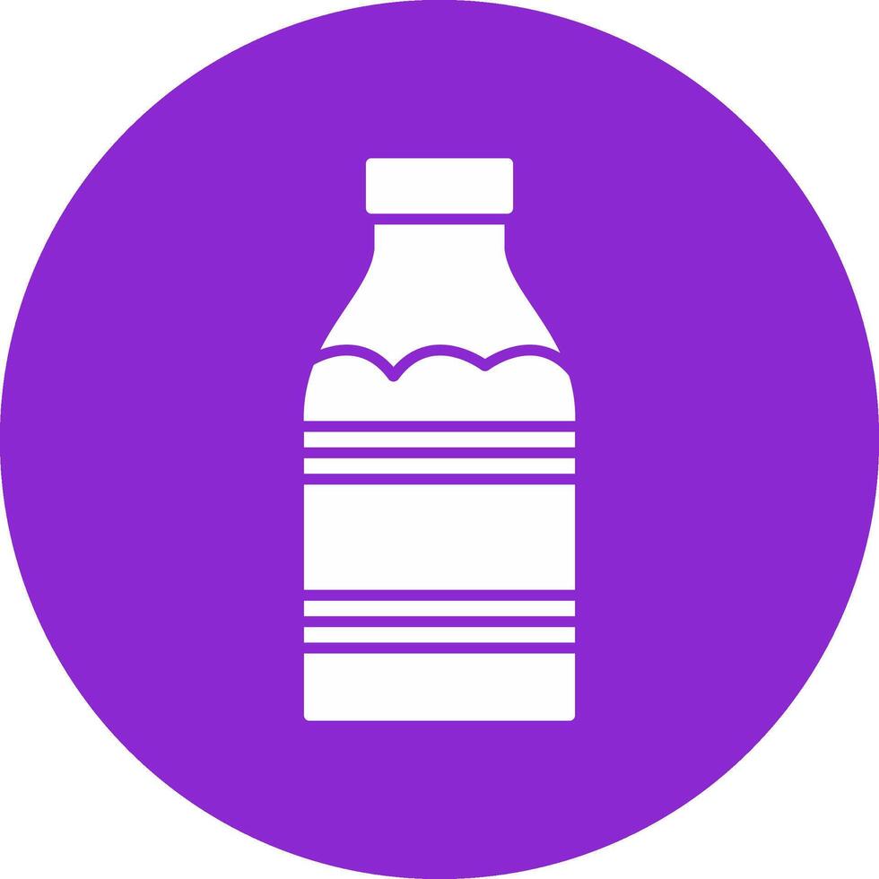 Milk Bottle Glyph Circle Icon vector
