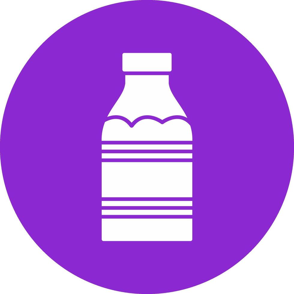 icono de círculo de glifo de botella de leche vector