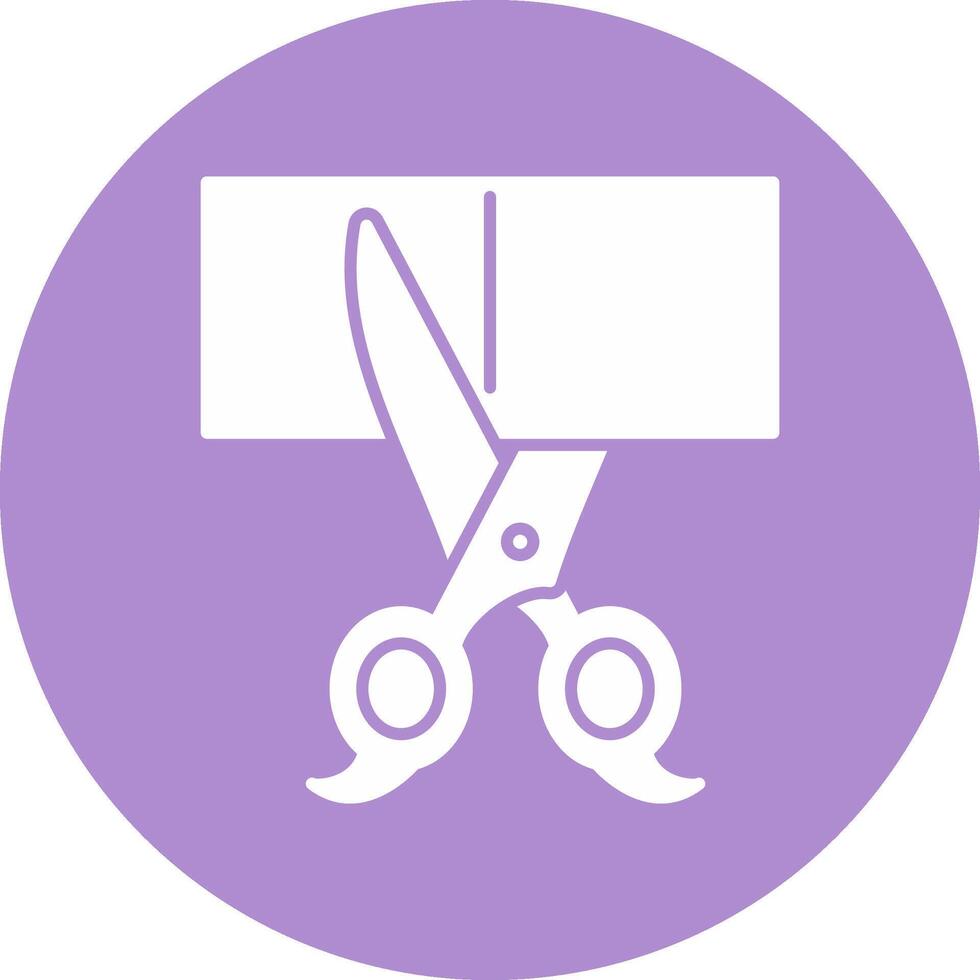 Scissors Glyph Circle Icon vector