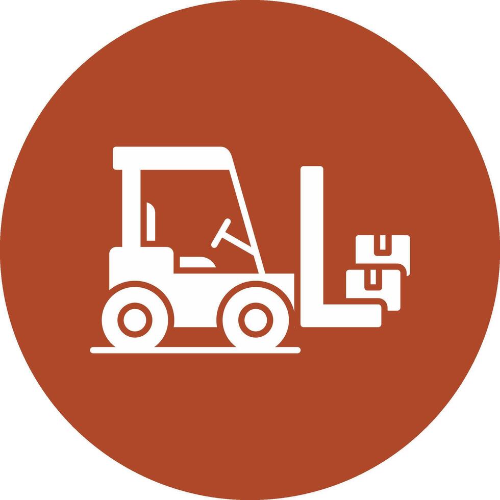 ForkLifter Glyph Circle Icon vector