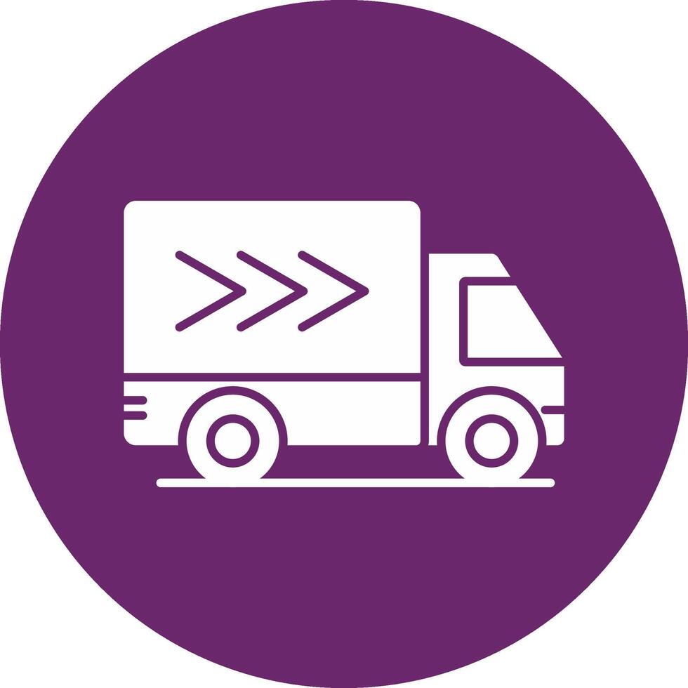 Delivery Truck Glyph Circle Icon vector