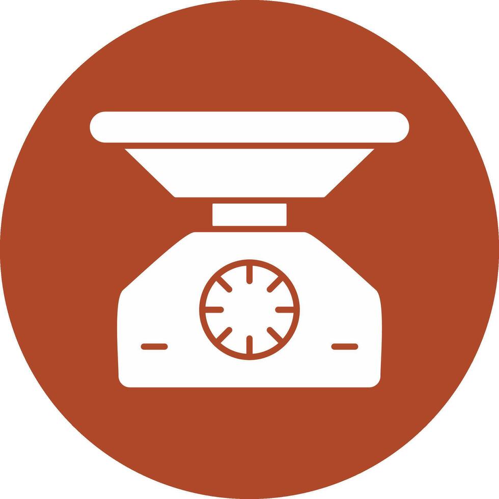 Weight Scale Glyph Circle Icon vector