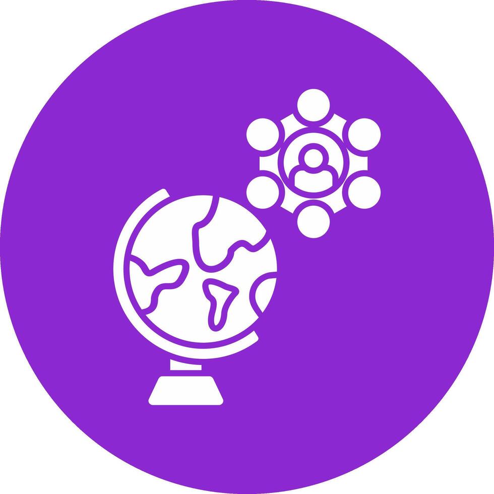 Social Science Glyph Circle Icon vector