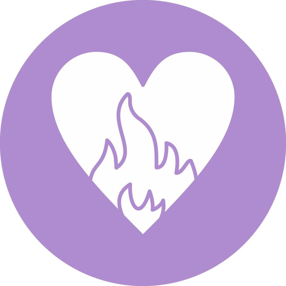 Passion Glyph Circle Icon vector