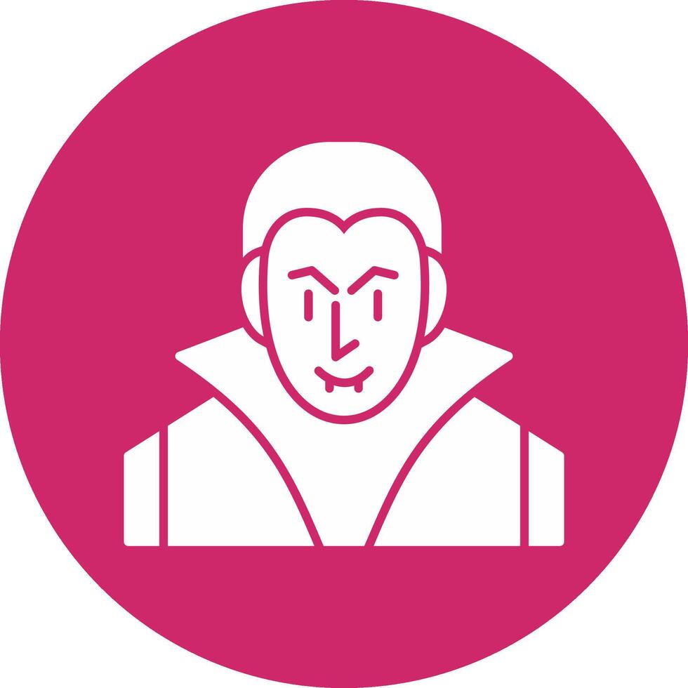 Evil Glyph Circle Icon vector