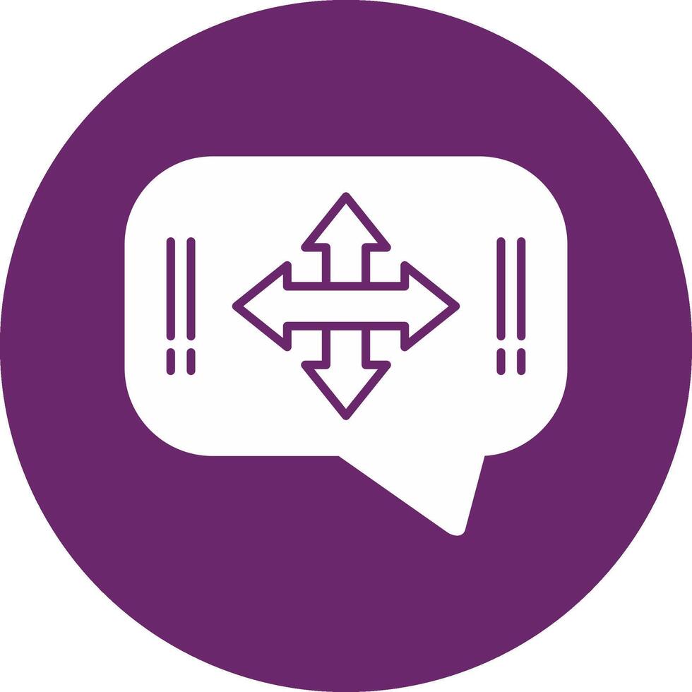 Directional Arrows Glyph Circle Icon vector