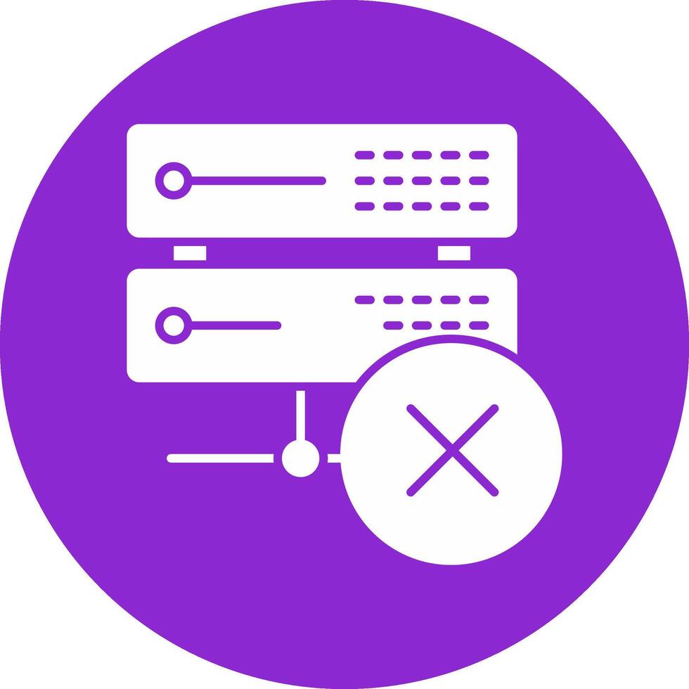 Delete Data Glyph Circle Icon vector