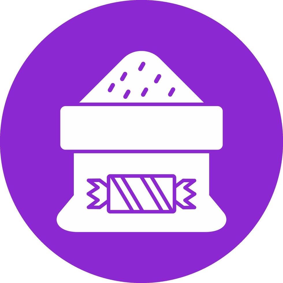 Sugar Glyph Circle Icon vector