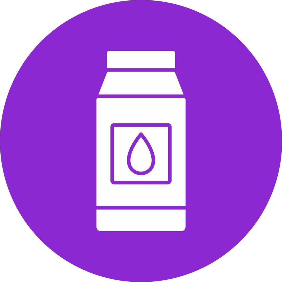 Milk Glyph Circle Icon vector