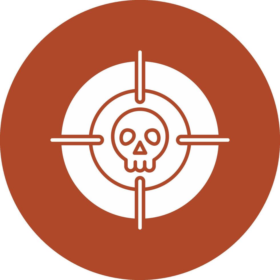 Targeted Glyph Circle Icon vector