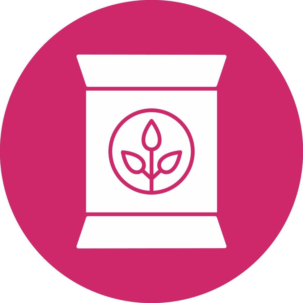 Fertilizer Glyph Circle Icon vector