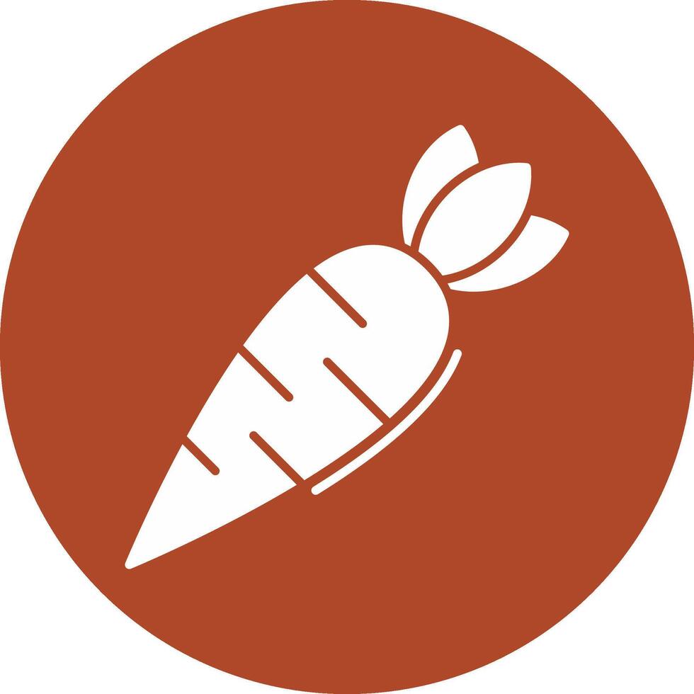 Carrot Glyph Circle Icon vector