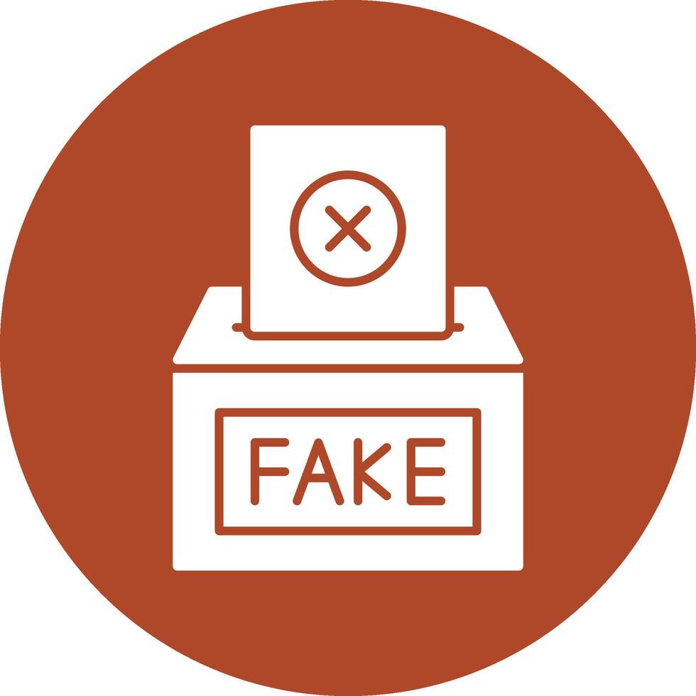 Fake Glyph Circle Icon vector