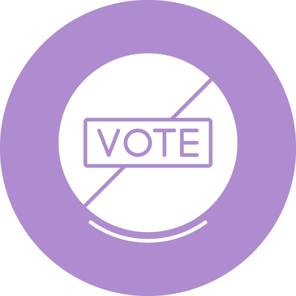 Forbidden Sign Glyph Circle Icon vector