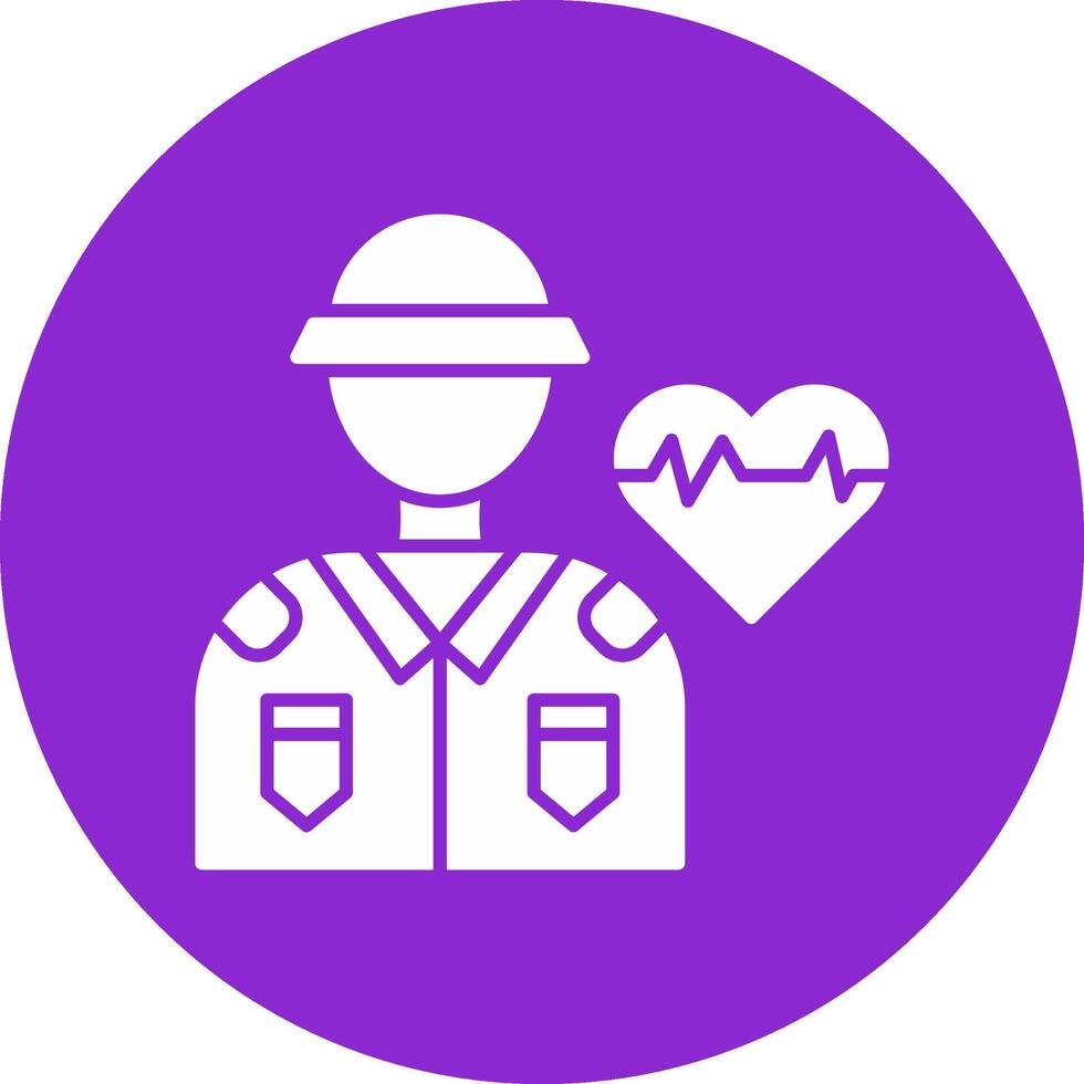 Medic Glyph Circle Icon vector