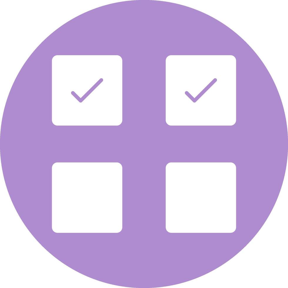 Check Box Glyph Circle Icon vector