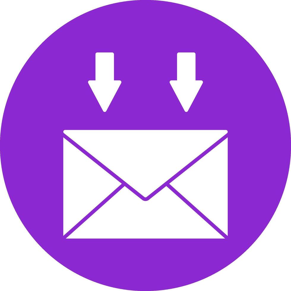 Mail Glyph Circle Icon vector